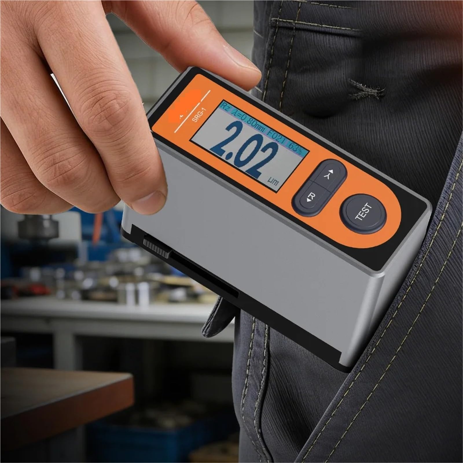 Oberflächenmessgerät, Tragbares Oberflächenrauheitsmessgerät, hochpräzises digitales Profilometer mit Bluetooth, Messung der Oberflächengüte Ra, Rz, Rq, Rt