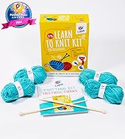 Vista 2 de CraftLab Kit de tejer - Suministros de tejido para principiantes con hilo de lana, agujas, instrucciones, regalo de bricolaje