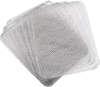 Cabilock 10Pcs BBQ Grill Mesh Mat Non Stick BBQ Grill Mats Aluminum Heavy Duty Disposable Grilling Mats Outdoor Barbecue Pads Barbecue Accessories for Baking Cooking Grilling