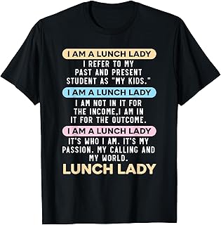 Lunch Boss Cafeteria Worker Lady Cook Lunch Lady T-Shirt