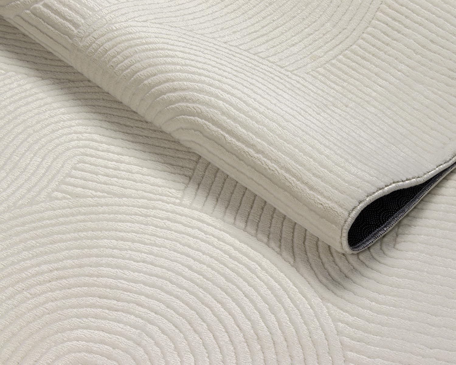 Mia’s Teppiche Rosy – Tapis 3D élégant avec Dos antidérapant, Doux, antiglisse et Facile d’Entretien, Crème, 120 x 160 cm