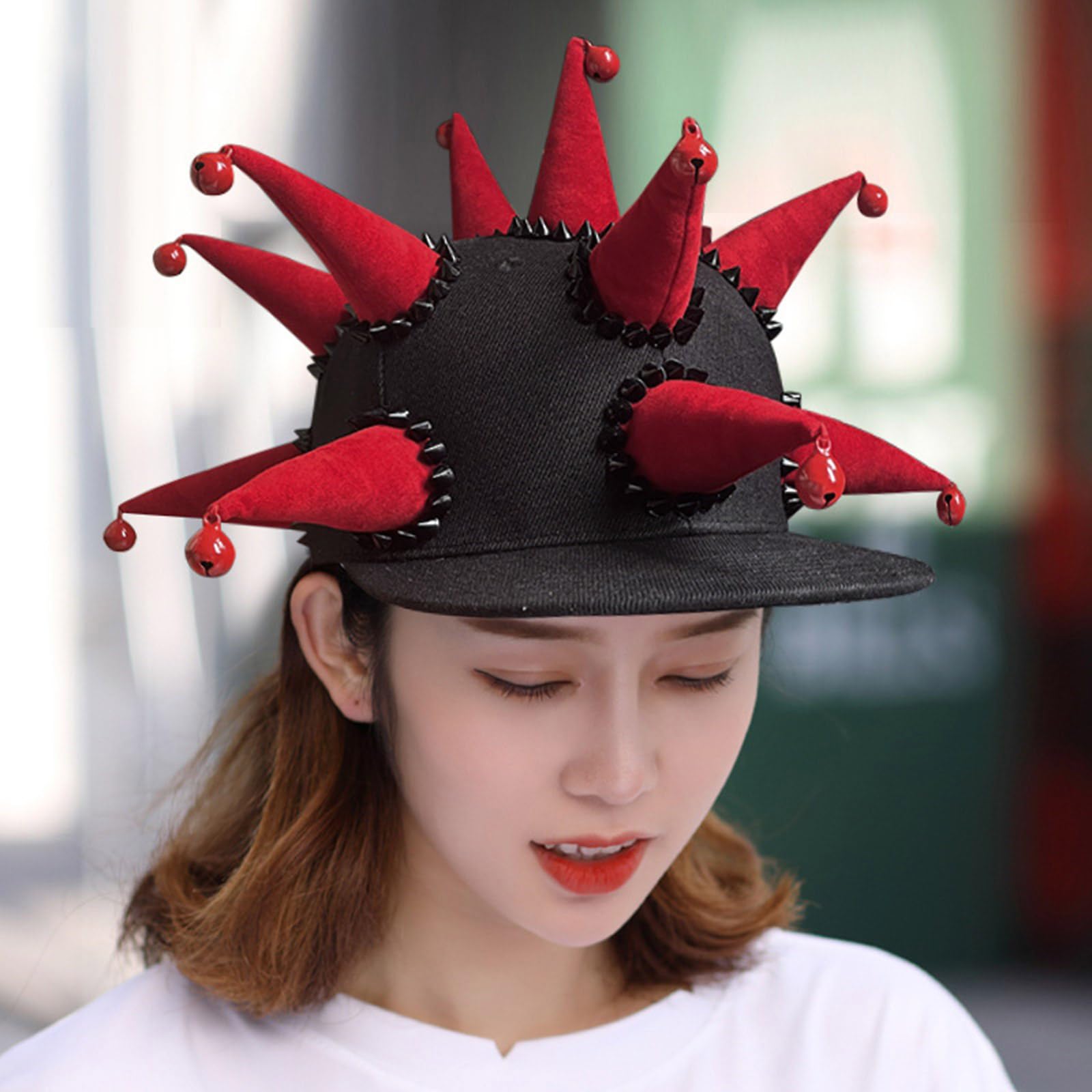 Cappello da baseball regolabile per donne e uomini a tesa lunga Spikes cappello Street Dance Hiphop Caps popolare cappello da sole per attività all'aperto