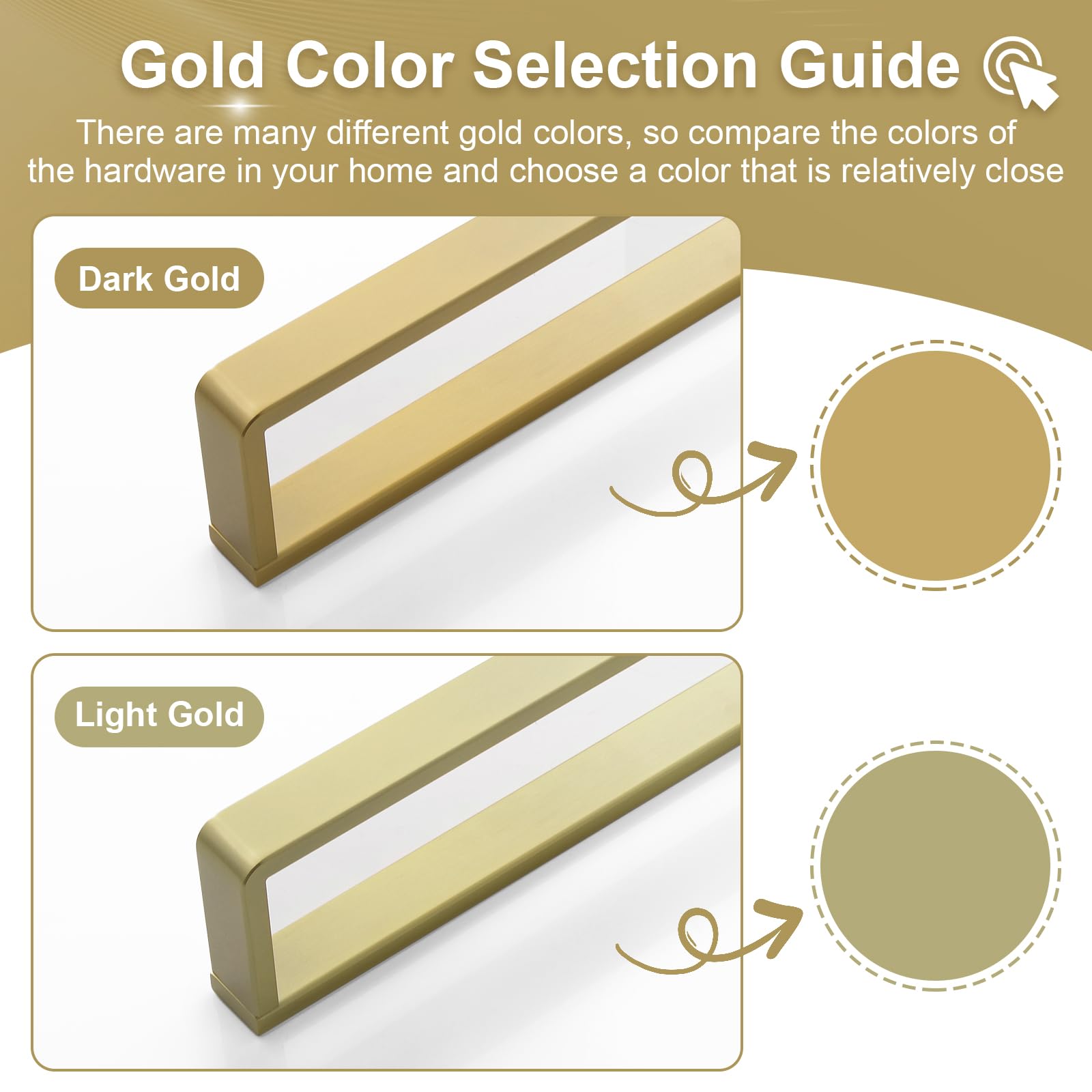 YACVCL Bathroom Hardware Set Brushed Gold 4-Piece Towel Bar Set Square Bathroom Accessories Kit Stainless Steel Wall Mounted - Image 2