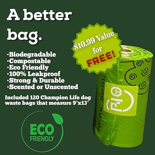 Miniatura 2 de Soporte reutilizable para excrementos de perro con dispensador de bolsas de residuos, transportador de sacos con sello de olor para bolsas de