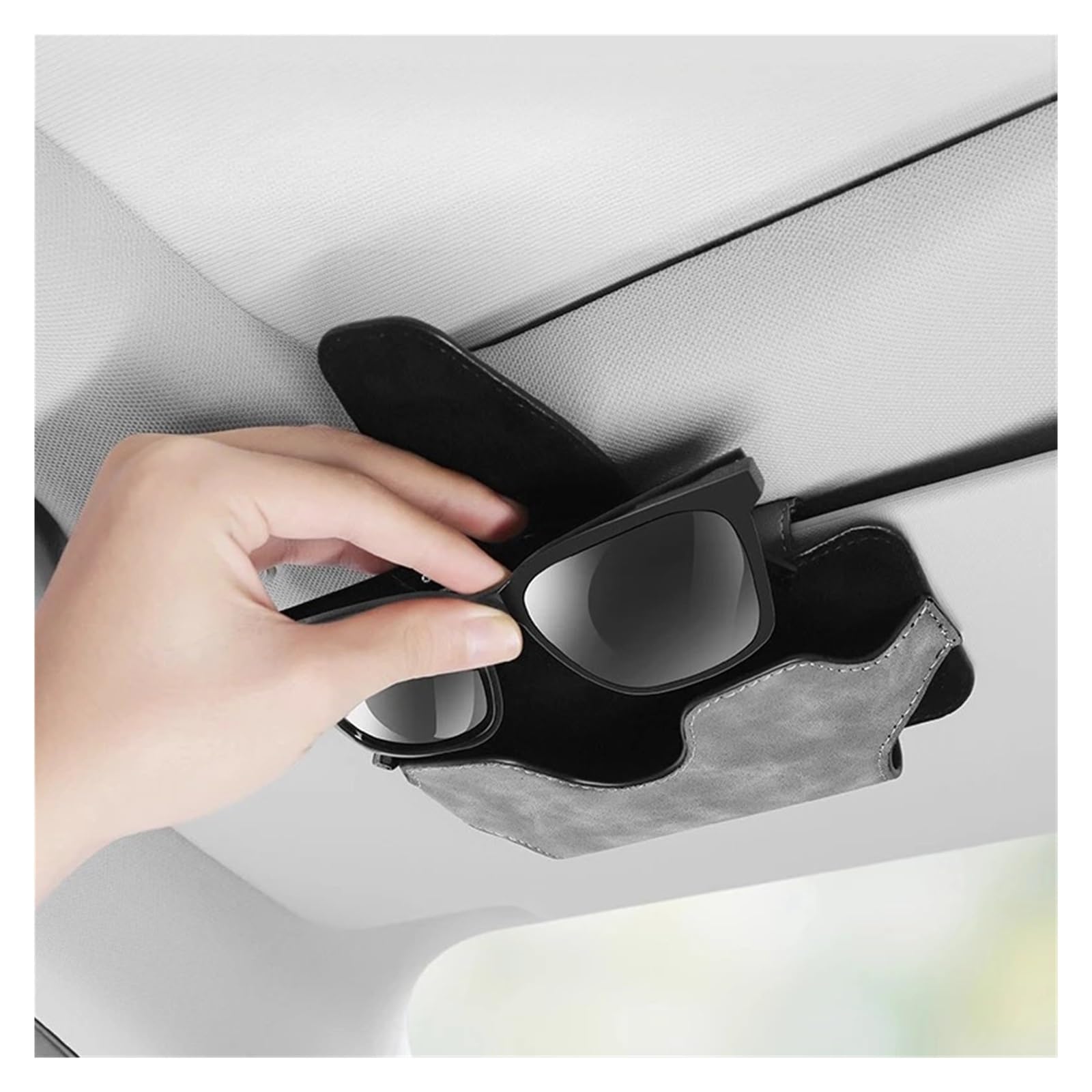 Brillenhalter FüR Auto Brillenetui, Sonnenblende, Sonnenbrille, Clip, Innenaufbewahrungsbox, Innenzubehör(Orange)