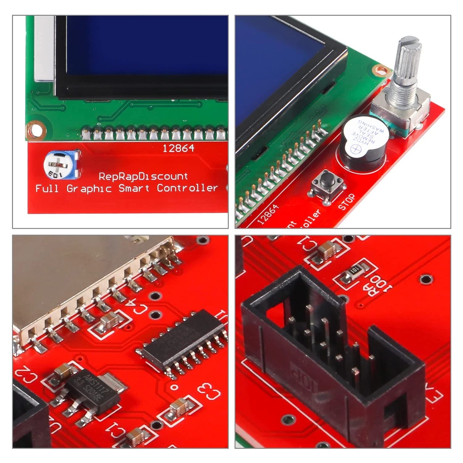 Graphic Smart LCD12864 - modulo controller con display LCD12864 per stampante 3D, con adattatore e cavo per Ramps 1.4 RepRap