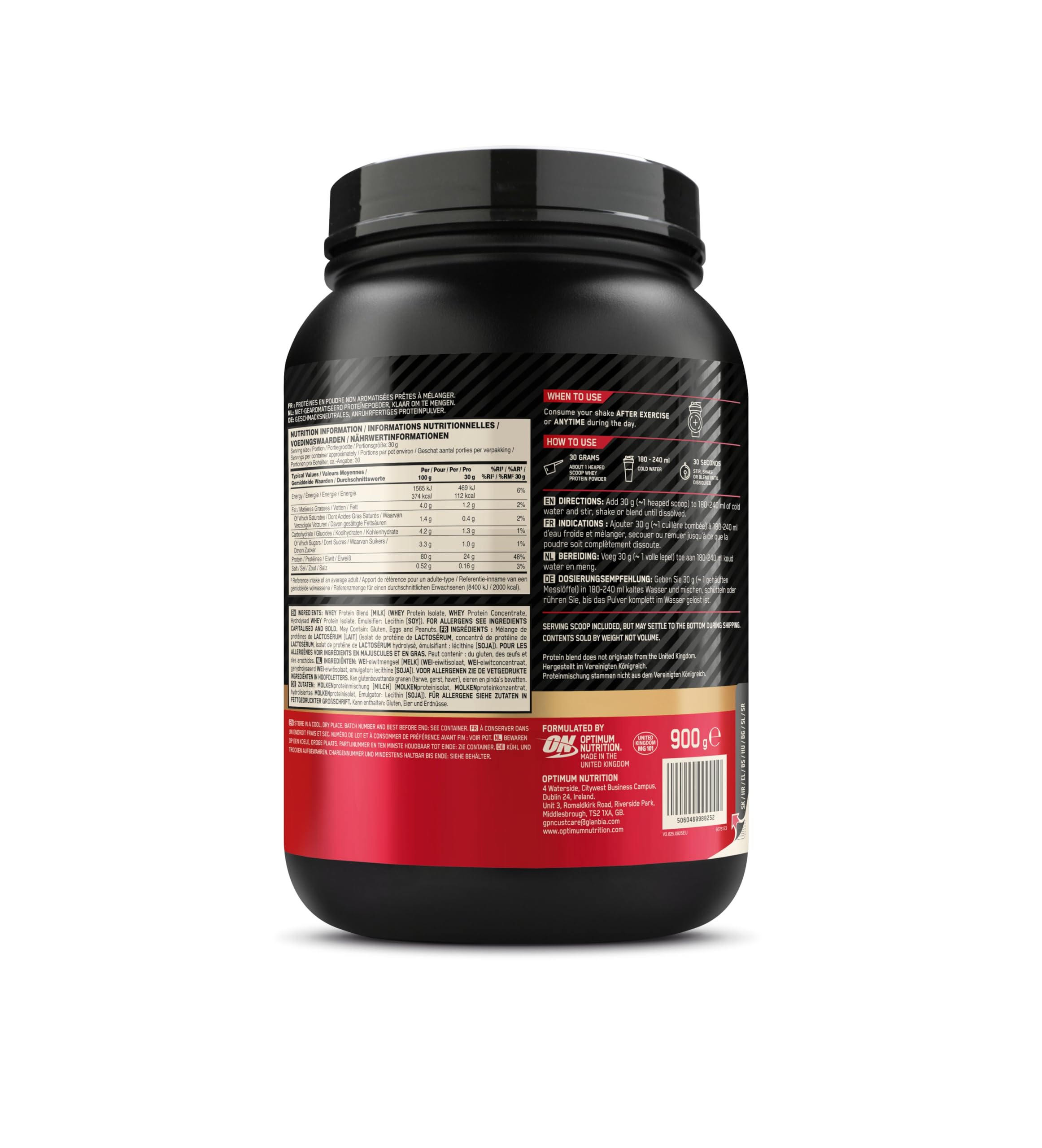 Optimum Nutrition Gold Standard 100% Whey Proteína en Polvo, 900g