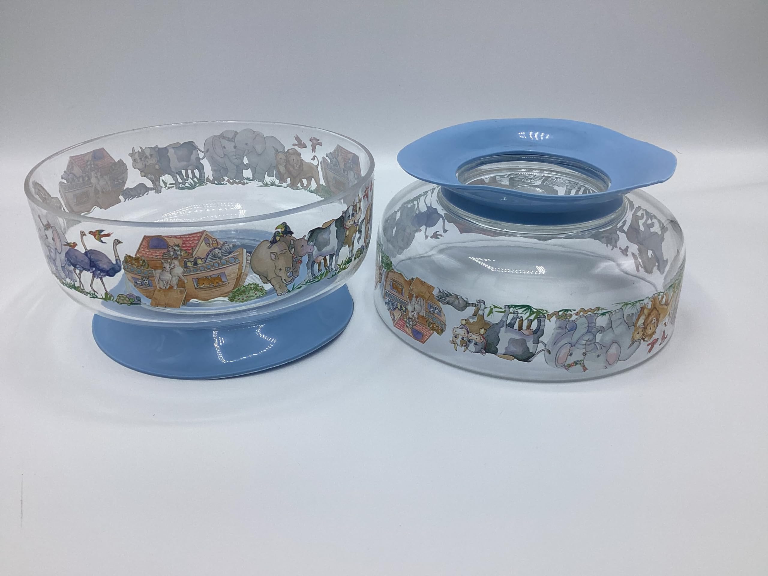 Noah's Ark Suction Bottom Bowl-Set of 2