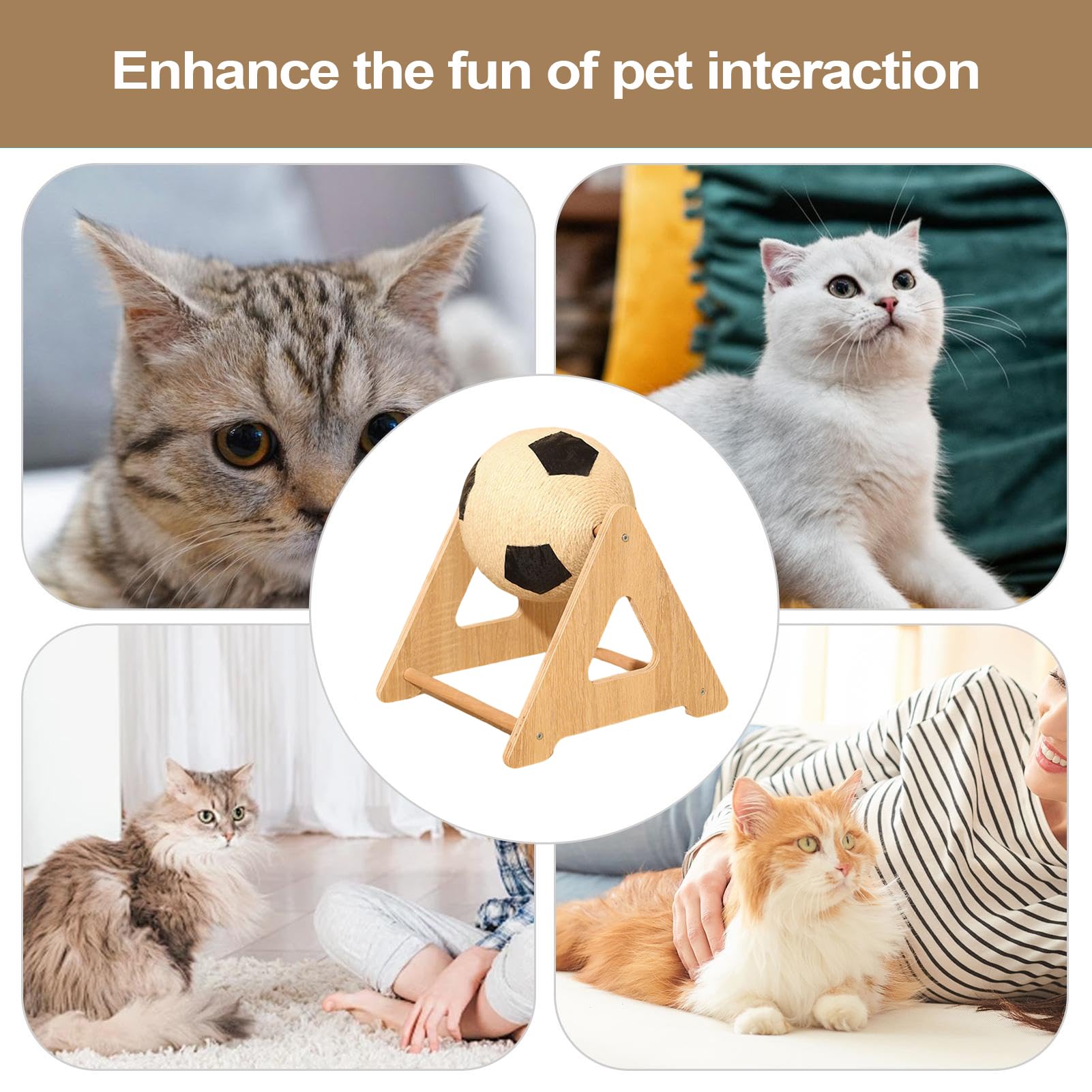Kratzball Für Katzen Interaktiver Spielball für Haustiere zum Kratzen