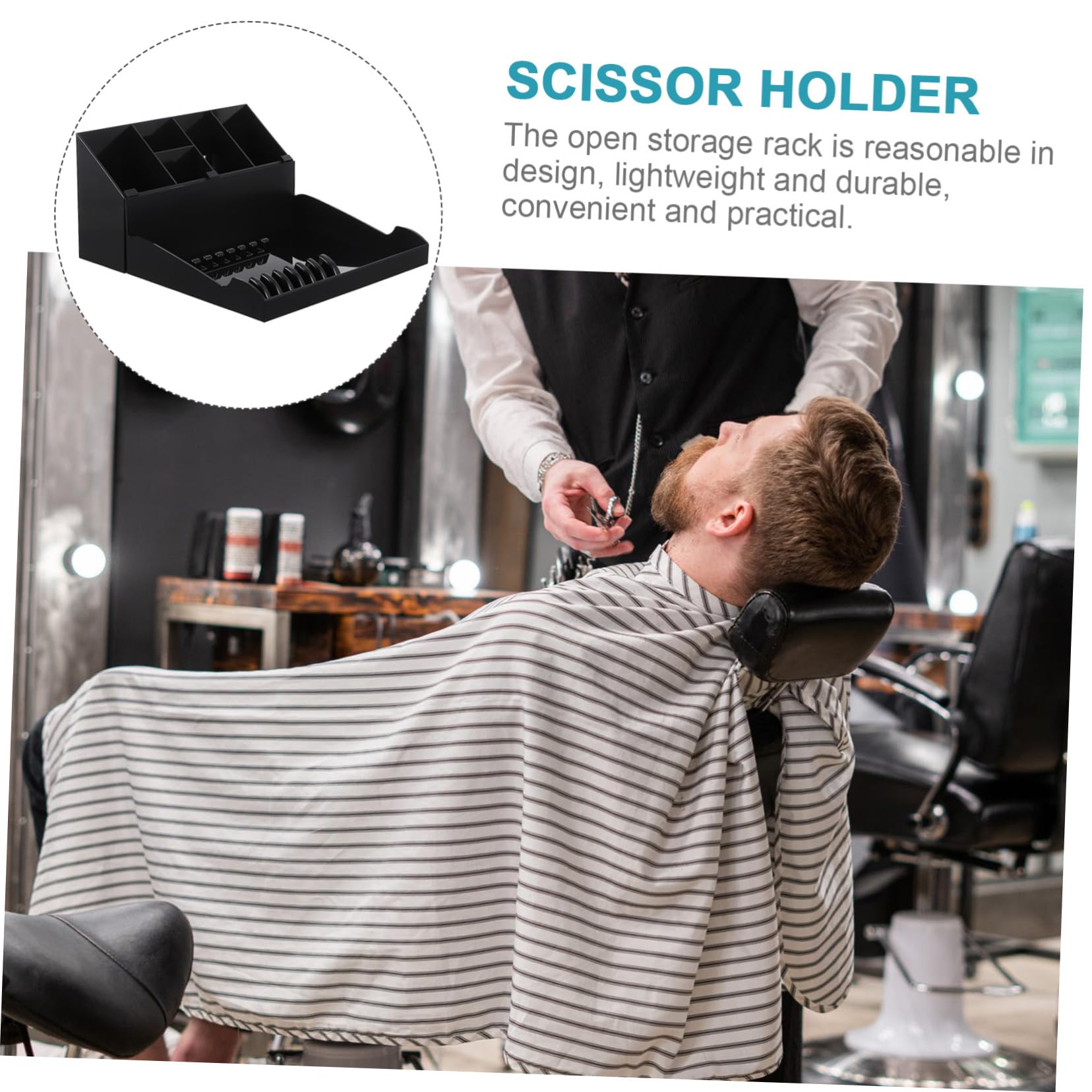 HAPINARY Barber Comb Storage Box Hair Scissors Professional Set Hairdressing Scissor Storage Multi-Function Organizer