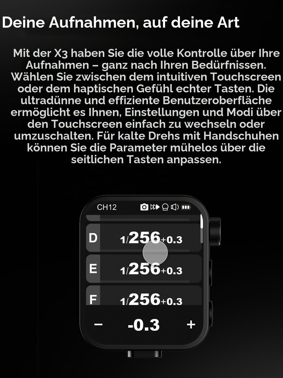 Godox X3 N TTL 2,4GHz Drahtloser Blitzauslöser für Nikon Kameras, OLED Touchscreen Funkauslöser, HSS 1/8000s, Eingebaute Lithiumbatterie, USB-C Schnellladung