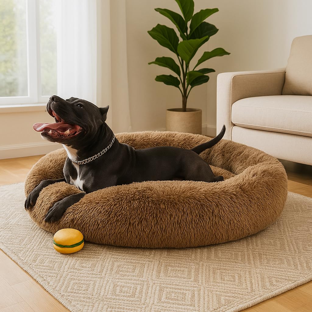 ZEXSAZONE Winter Round Donut Comfortable Durable Both Sides usable and Washable Pet Bed | Dog Bed | Puppy Bed | Cat Bed | Mat Cat | Medium Dog Bed for Cats Puppies Labrador German Shepherd Bulldogs