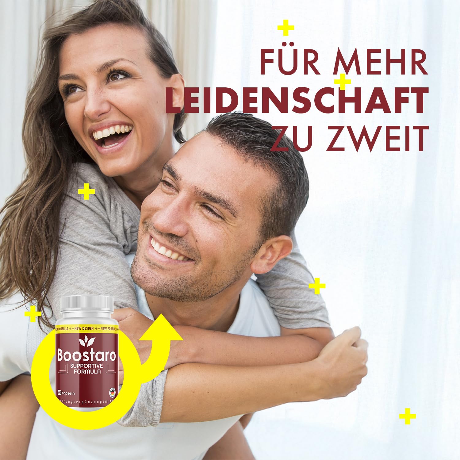 Boostaro Kapseln - mit L-Arginin, L-Citrullin - Kraft für den aktiven Mann - 60 Kapseln