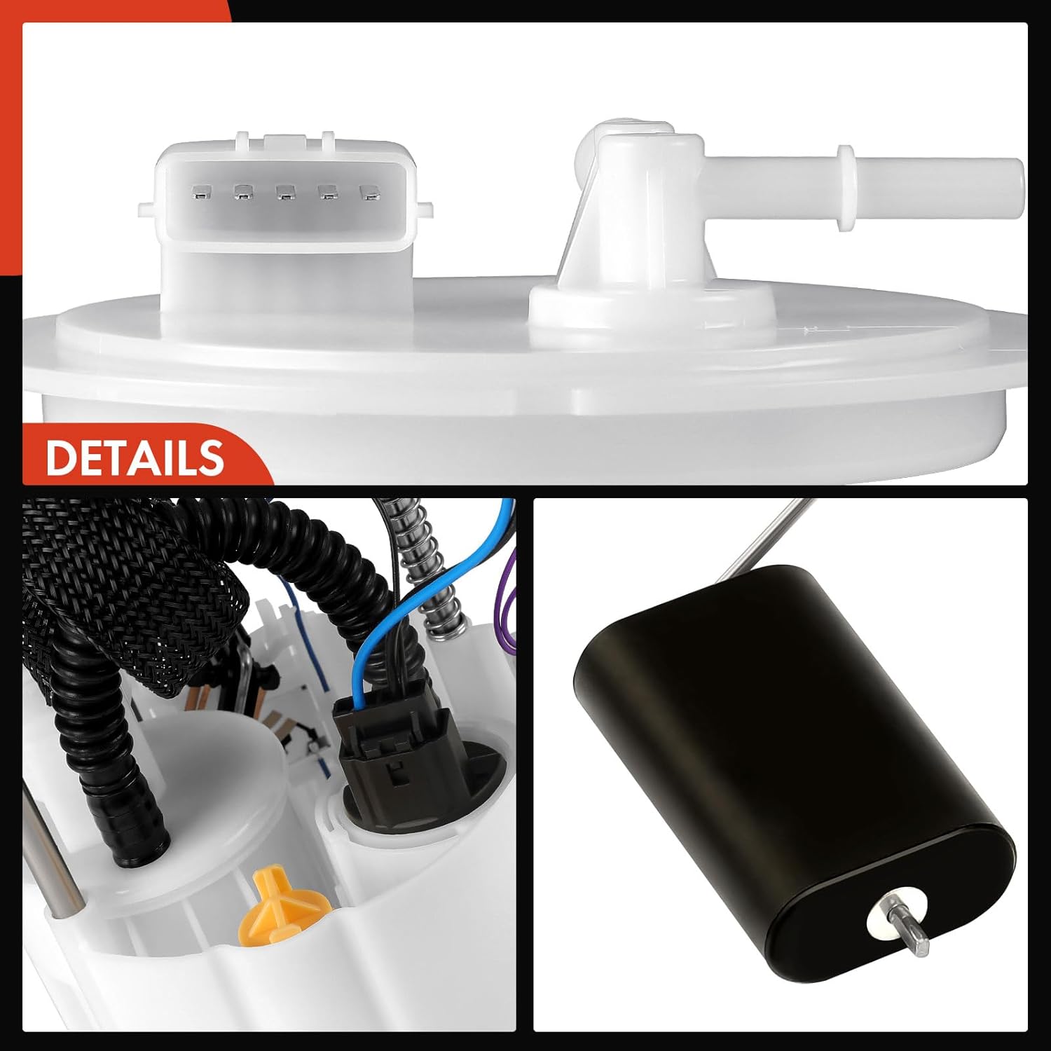 A-Premium Electric Fuel Pump Module Assembly with Sending Unit Compatible with Nissan Altima 04-06 2.5L 3.5L, Maxima 04-08 3.5L, Quest 04-09 3.5L, E8545M, w/o California Emission w/ 2 Tube Ports