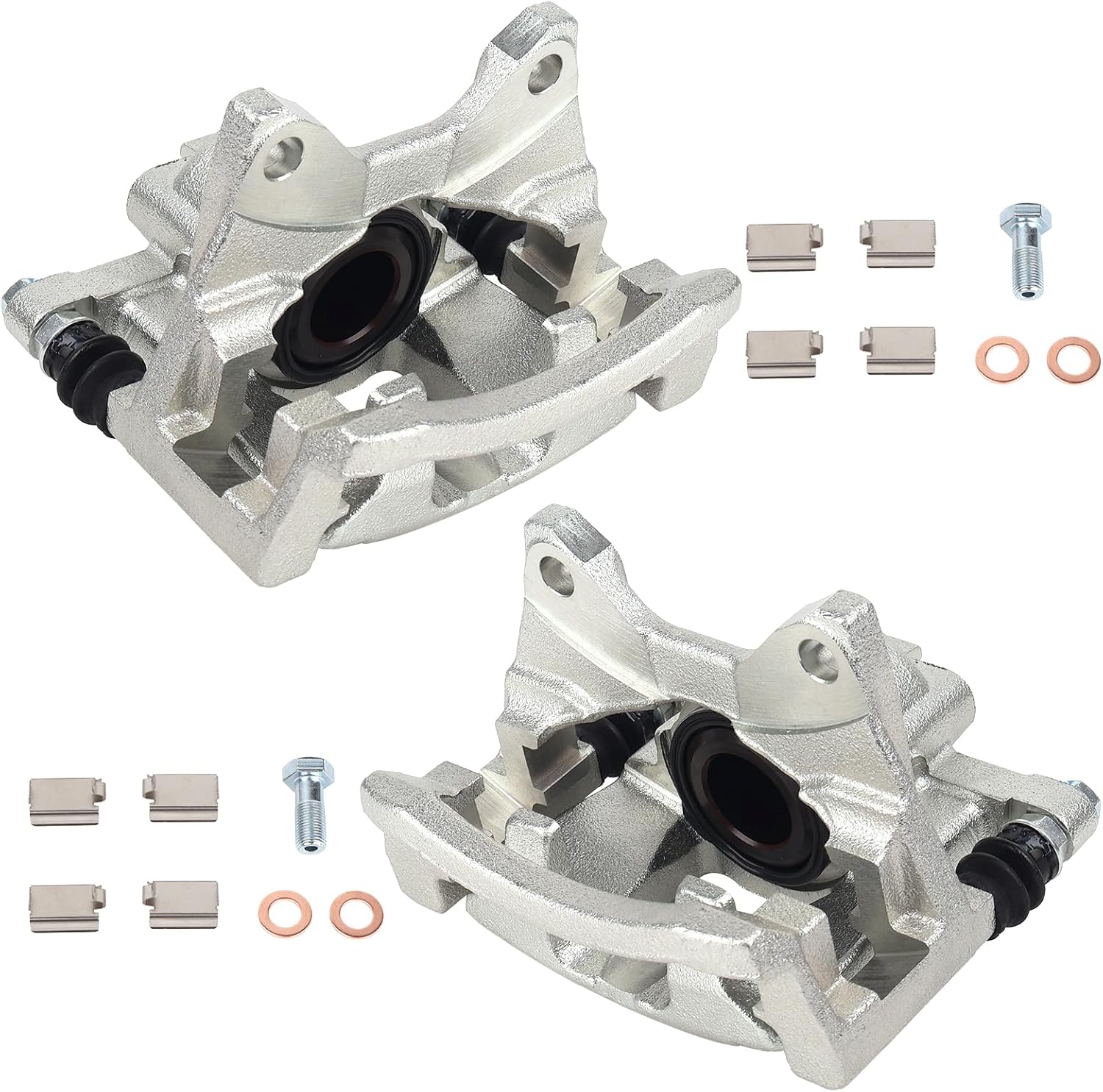 KUSATEC 18B5046 18B5047 Rear Disc Brake Caliper with Bracket fit for 2007-2011 for Nitro; 2008-2012 Jeep Liberty, 2007-2017 Wrangler, 2018 JK; Both Left and Right side
