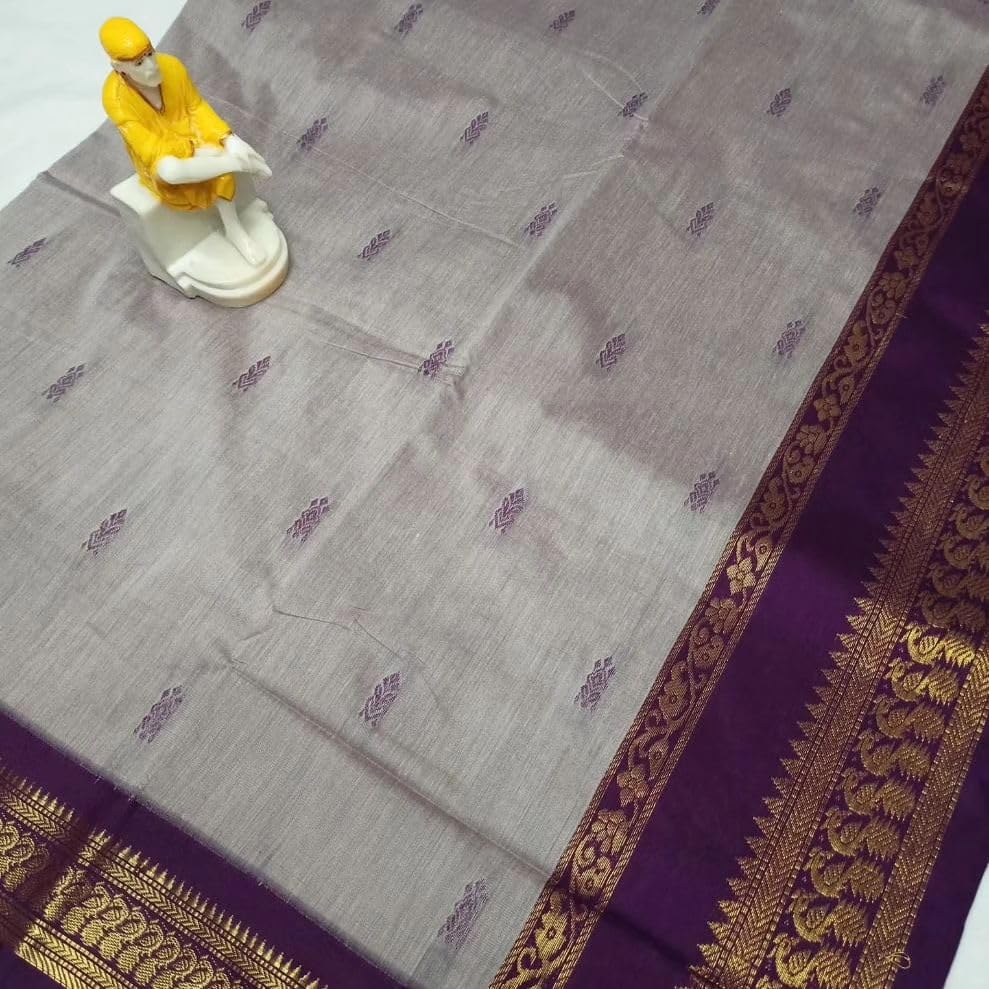 Image of South Cotton Gadwal Saree for Women | Celebrity Inspired Traditional Ethnic Wear | Chettinad & Kalyani Cotton Sarees | Soft Cotton Saree with Blouse Piece