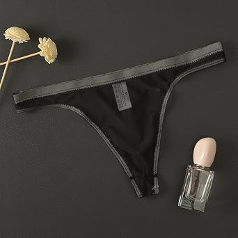 Faringoto Men's Mesh Sheer Low Rise Briefs U Raised Thong