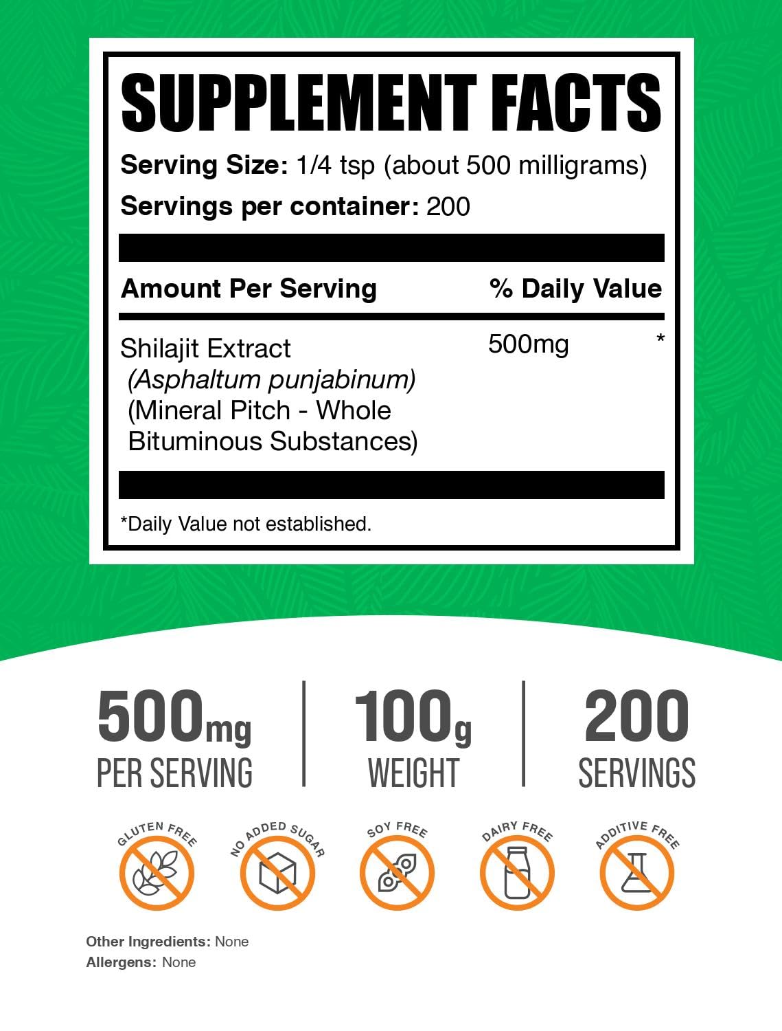 BulkSupplements.com Shilajit Extract Powder - Fulvic Acid Supplement, Shilajit Supplement - Gluten Free, 500mg per Serving of Shilajit Powder, 100g (3.5 oz) (Pack of 1) — Amazon image 2