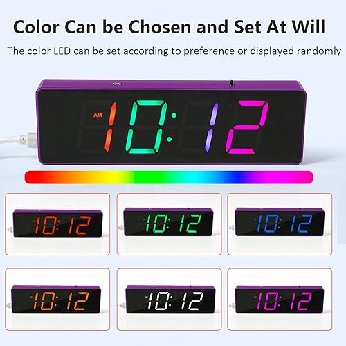 Miniatura 5 de GeekLJT Kit de soldadura de reloj RGB para bricolaje, colorido kit de reloj digital de 4 dígitos, proyecto de soldadura de bricolaje, kit de reloj