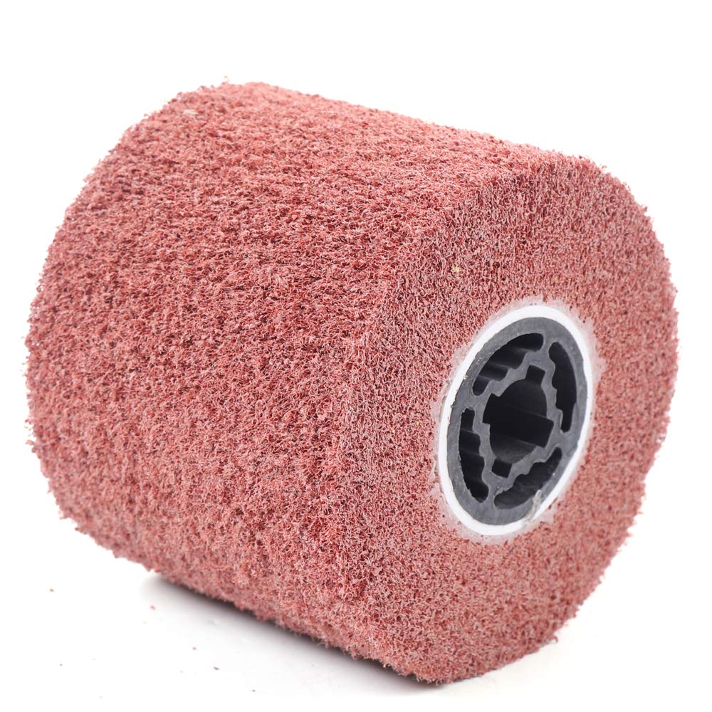 Surface Conditioning Wheel, 7Pcs Wire Drawing Wheel Brush Drum Burnishing Polishing Buffer Wheel for Wire Drawing Machine and Burnishing Polishing Machine Grit 60# 80# 120# 180# 240# 320# 600#