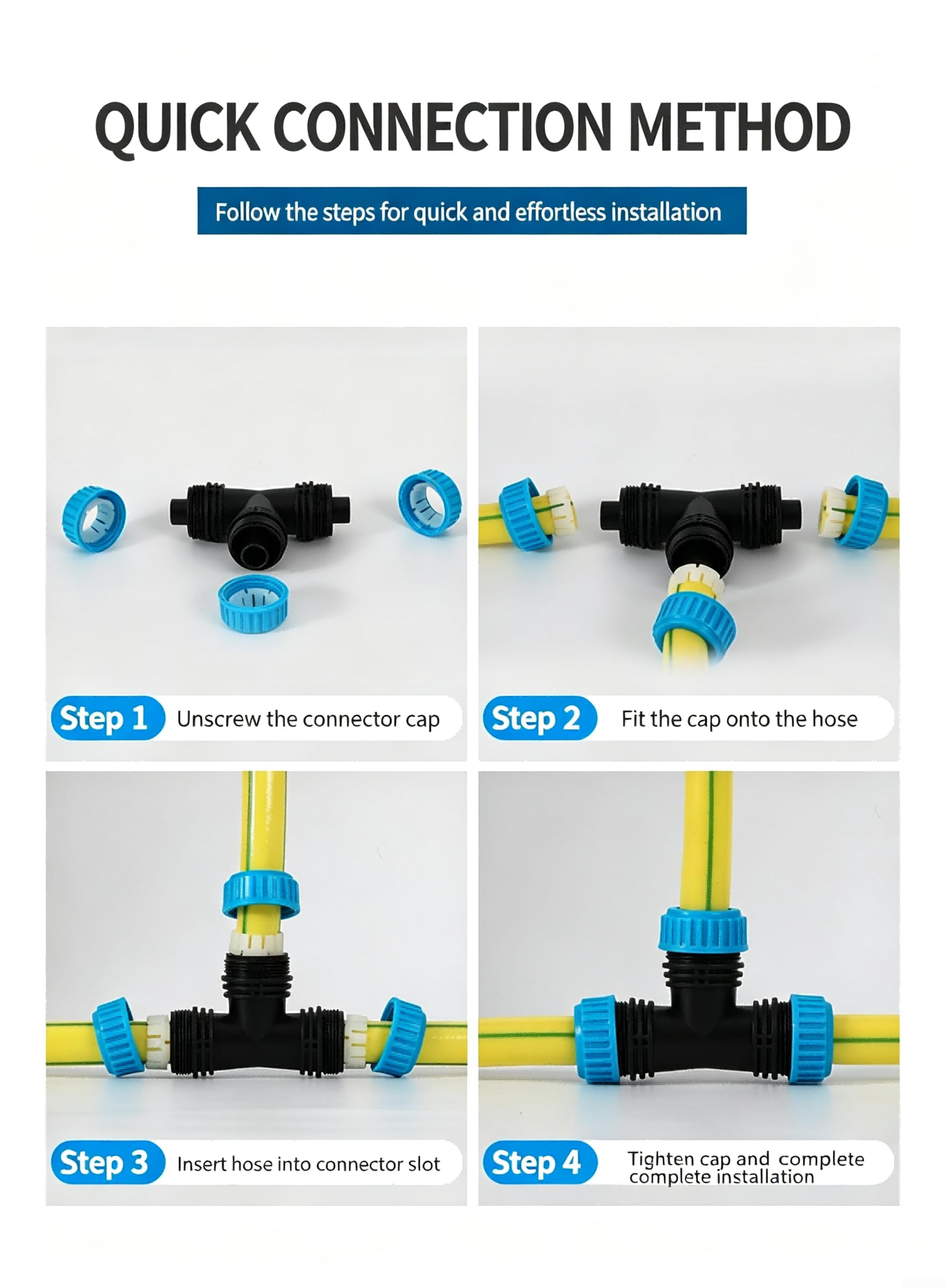 Conector T Riego ABS 10pcs Jardín Exterior