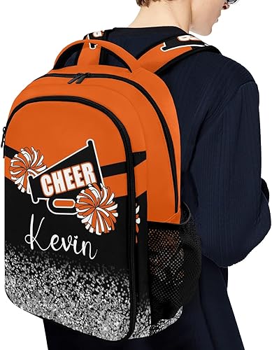 Miniatura 6 de Mochila de animadora púrpura claro personalizada con nombre para hombres y mujeres, bolso de hombro para computadora portátil, bolsa de libros,