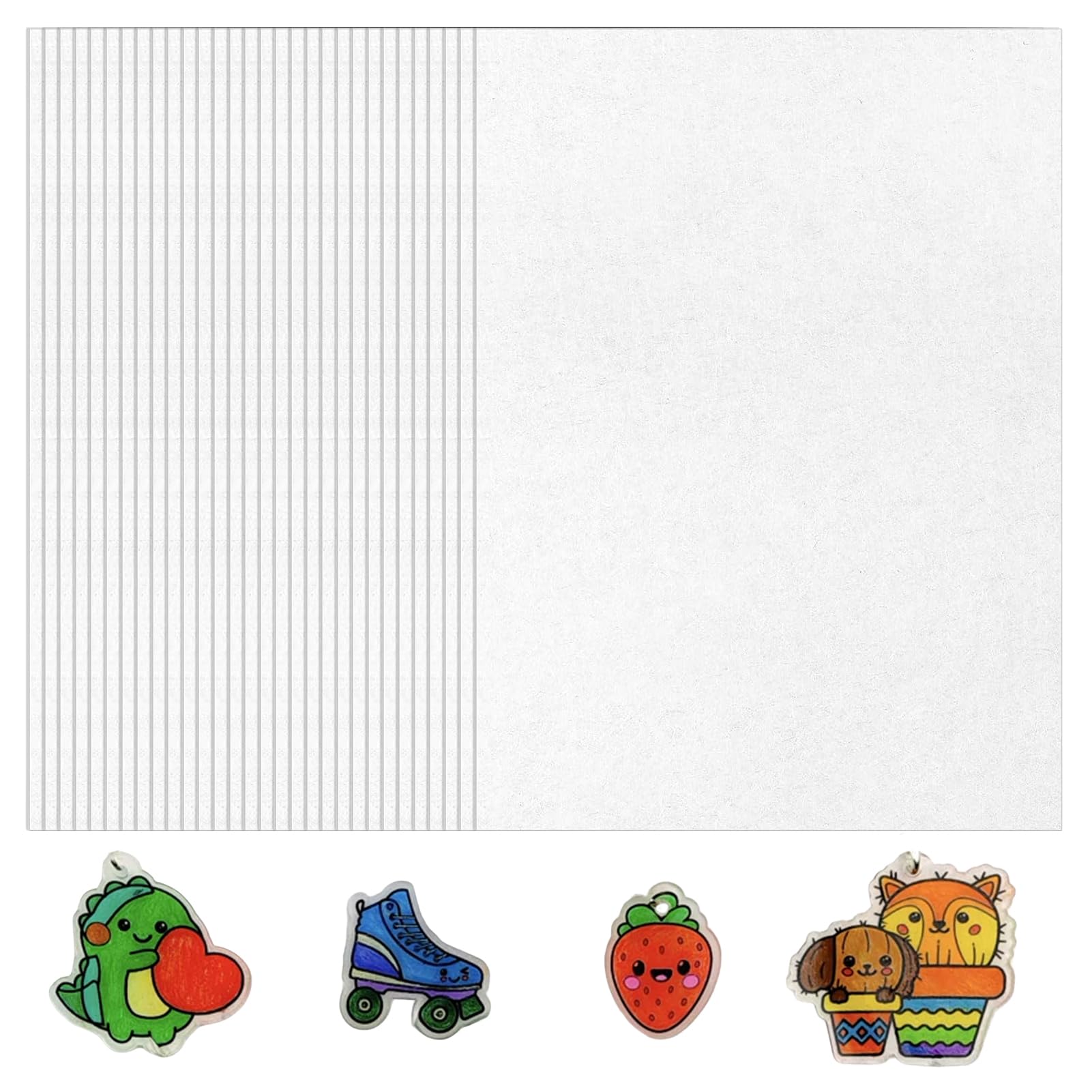 LTBBOID 30Pcs Shrinky Dink Paper, Shrink Plastic, Shrink Plastic Sheets for DIY Crafts Making Keychains, Necklaces and Earrings (7.9 x 5.7 inches)