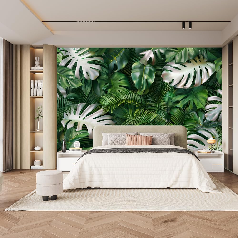 Pegatinas De Pared 3D Con Hojas Verdes - Decoración Extraíble Para Dormitorio, Salón U Oficina