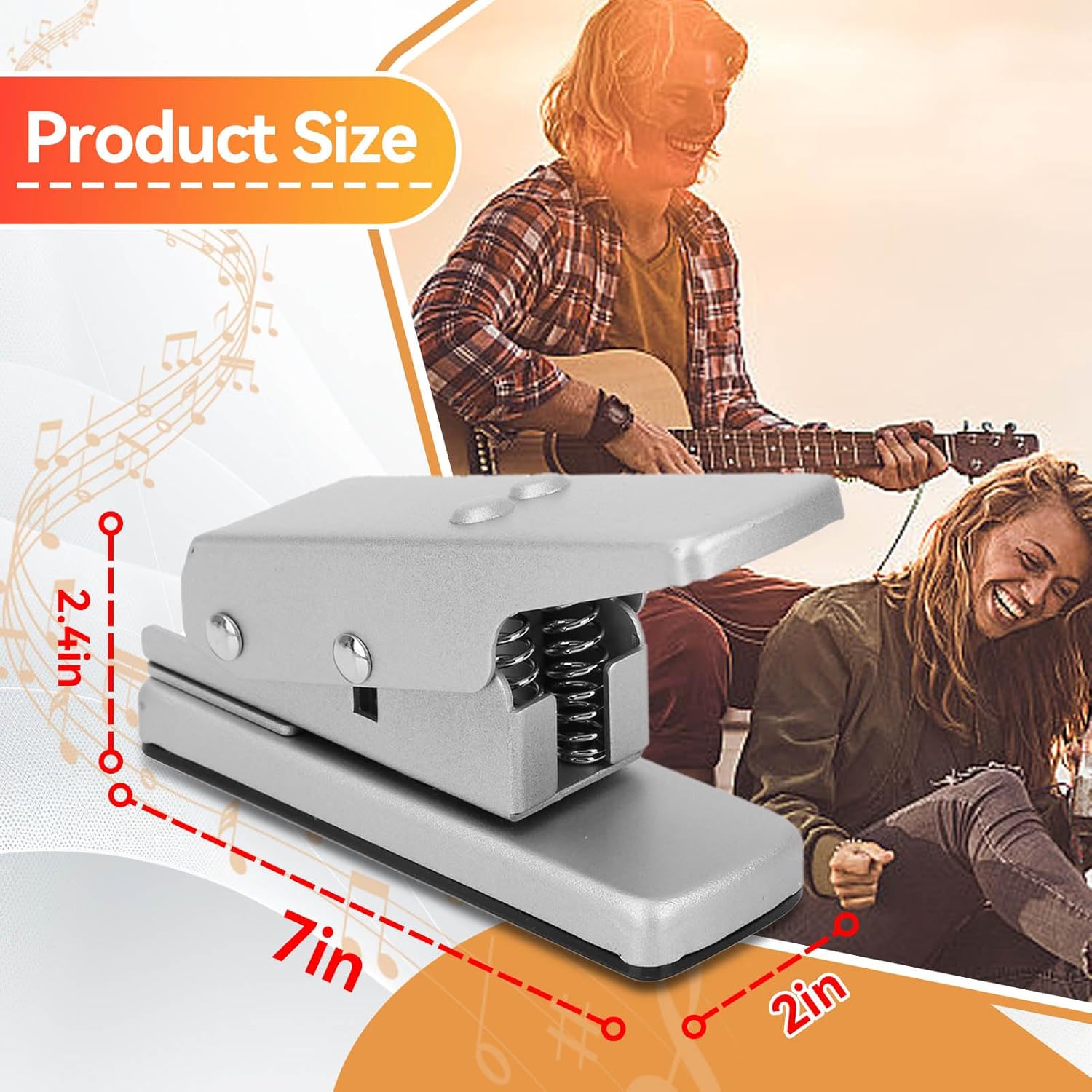 Guitar Pick Maker, DIY Guitar Pick Punch Cutter with 2 Pick Strips, Heavy Duty DIY Maker Hole Punch DIY Guitar Pick Punch Guitar Pick Puncher Guitar Pick Cutter Guitar Pick Hole Puncher(Grey)