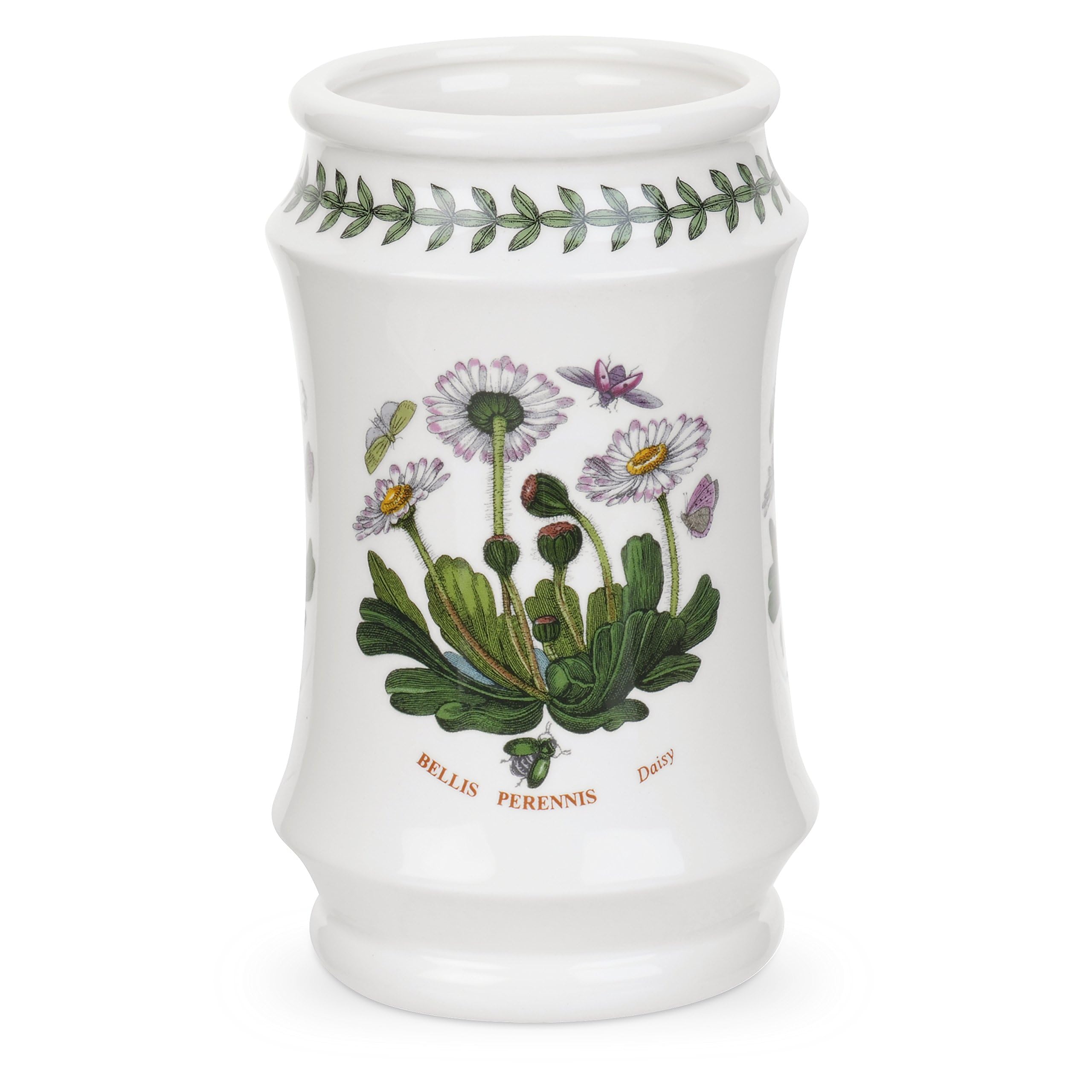 PortmeirionBotanic Garden 6.5" Utensil Holder, Daisy Motif - Fine Earthenware & Chip-Resistant Glaze - Dishwasher, Microwave, Freezer Safe - Functional Kitchen Storage & Must-Have Kitchen Tools