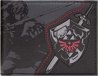 Legend of Zelda collegamento Shield Nero portafoglio