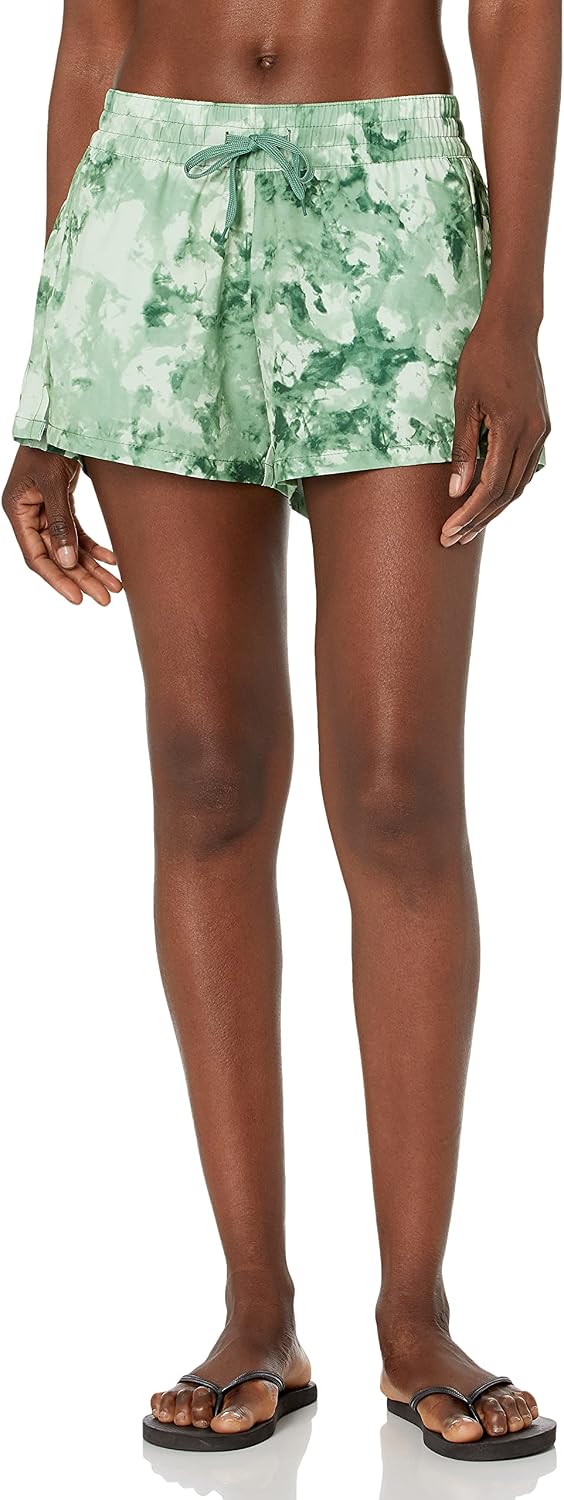 Kanu Surf Women's Seafoam UPF 50+ Quick-Dry Stretch Gym Shorts 2 Side Back Zipper Pocket