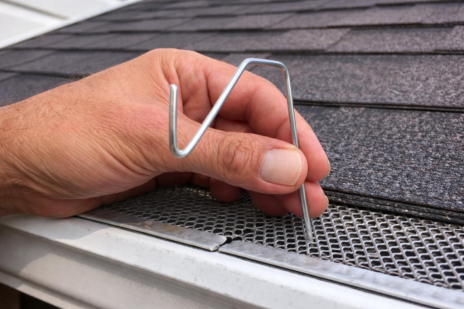 Christmas Hook Aluminum 50 Count | For Gutters With Perforated Or Mesh Gutter Guard | Clips | Hangers | To Hang Christmas Lights On Gutters With Gutter Guard In Place | Clip | Made In Usa
