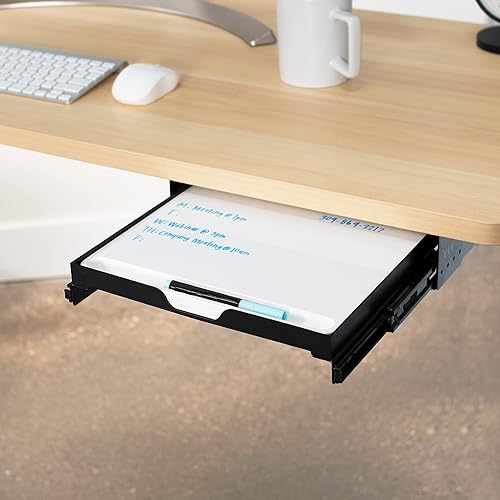 Miniatura 2 de VIVO DESK-WB01S - Cajón deslizante para pizarra blanca para debajo del escritorio, 11 pulgadas, organizador compacto de borrado en seco, estación de