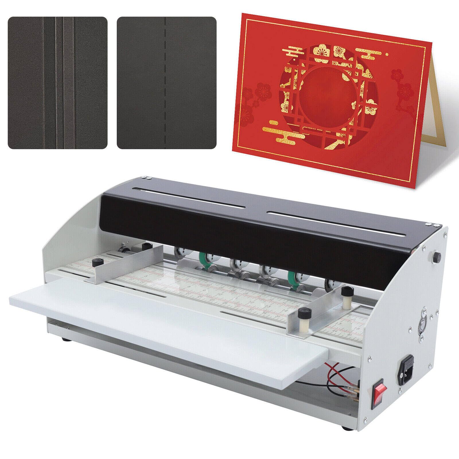 460mm Elektrische Rillmaschine Nutmaschine, 220V Elektrische Creasing Maschine Falzmaschine Für Büro Papier,Umschläge,Karten,Dateien,Fotos,Tickets