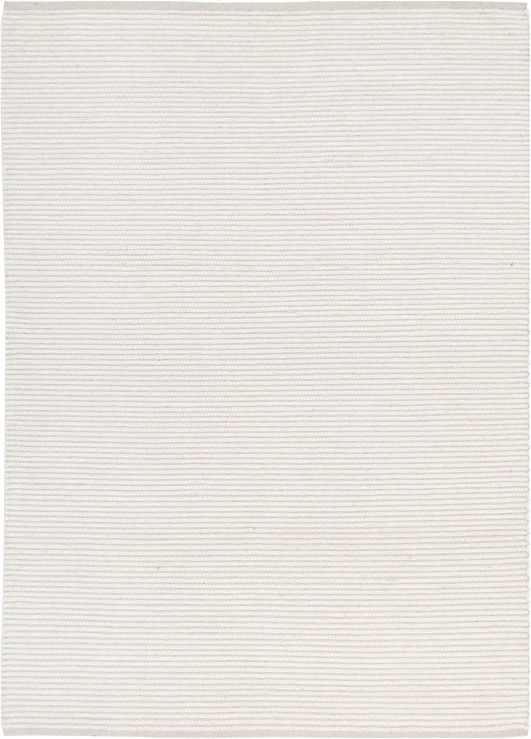 KEMA Wool Cotton Hand Woven Chunky Knit Popcorn Rug - Ivory Contemporary Area Rug for Living Room Bedroom (Ivory, 5x8)