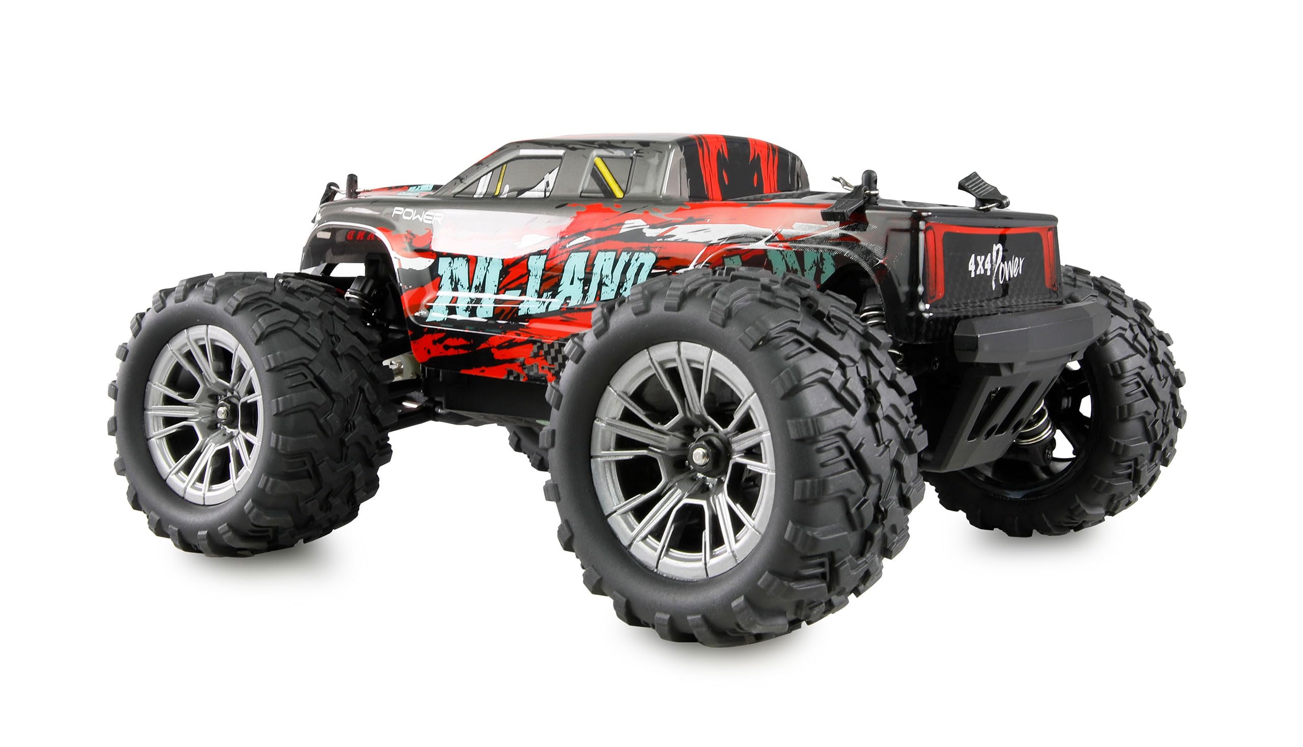M-Land Monster Truck 48 km/h 4WD 1:16 RTR czerwony zdalnie sterowany