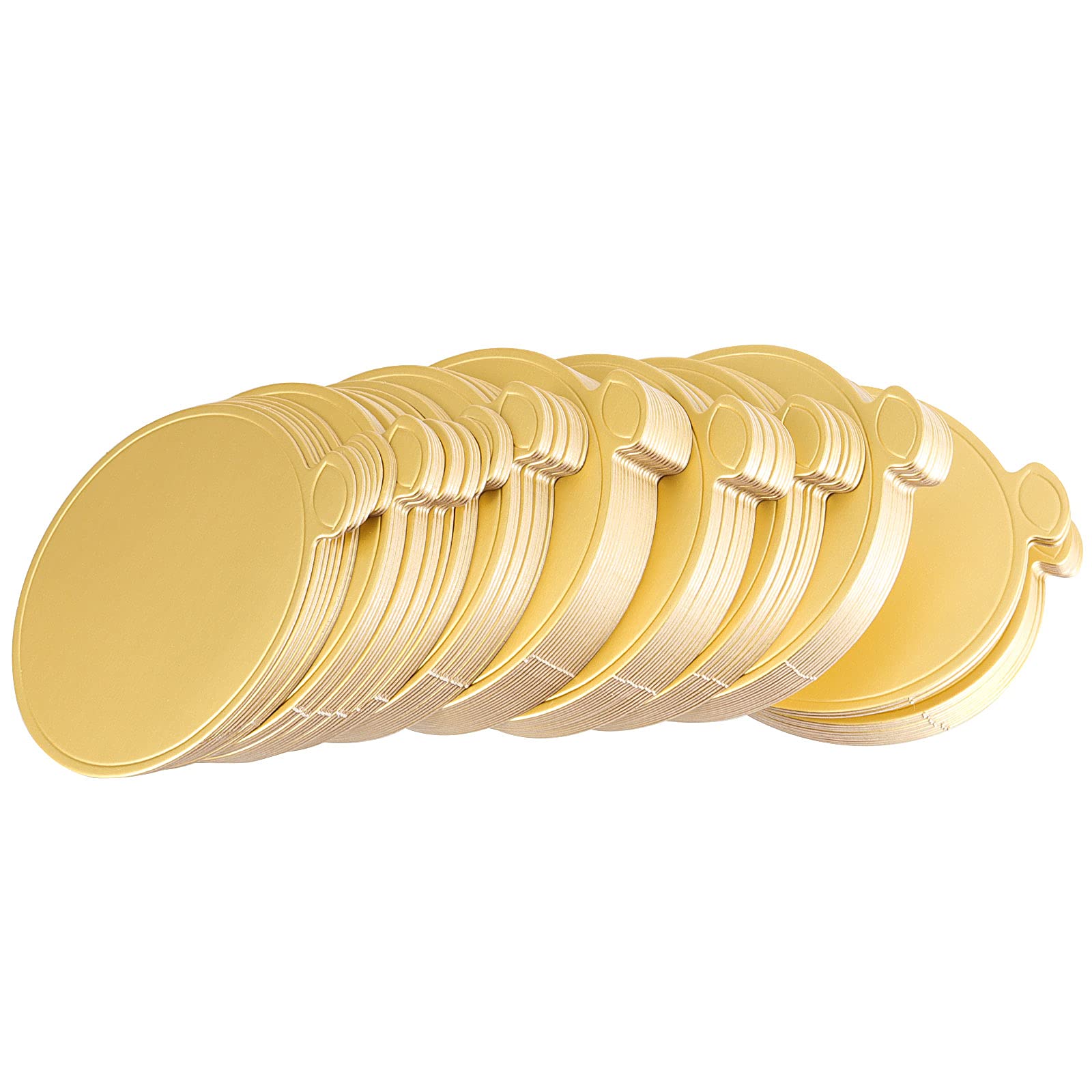 SEUNMUK Lot de 300 mini planches à gâteau rondes de 8,9 cm, de qualité alimentaire, résistantes à la graisse, jetables en carton doré, pour petits gâteaux