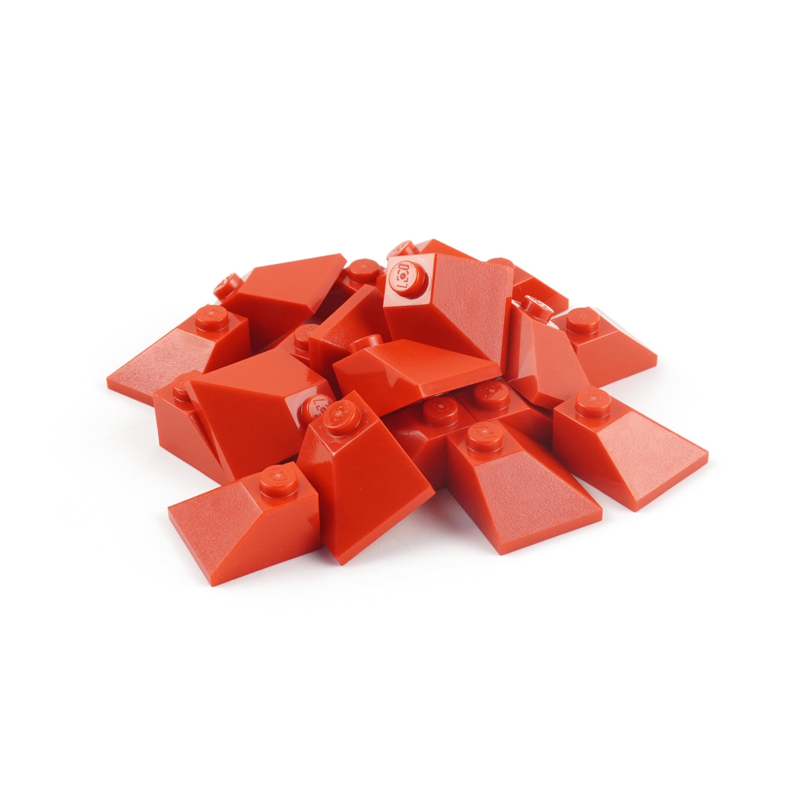 LEGORoofing bricks bevel bricks corner bricks red – 20 pieces outer corner 2 x 2 knobs – for LEGO® roof house building