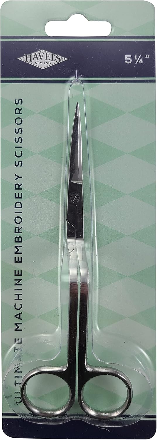 Havel's Ulti-Mates Angled Machine Embroidery Scissors, Silver
