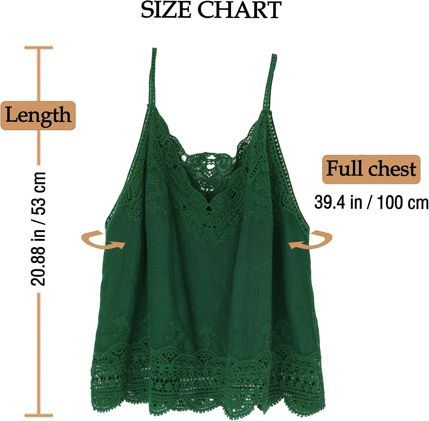 Women's Tank Tops Eyelet Embroidery Sleeveless Spaghetti Strap Tops Scoop NeckCasual Summer