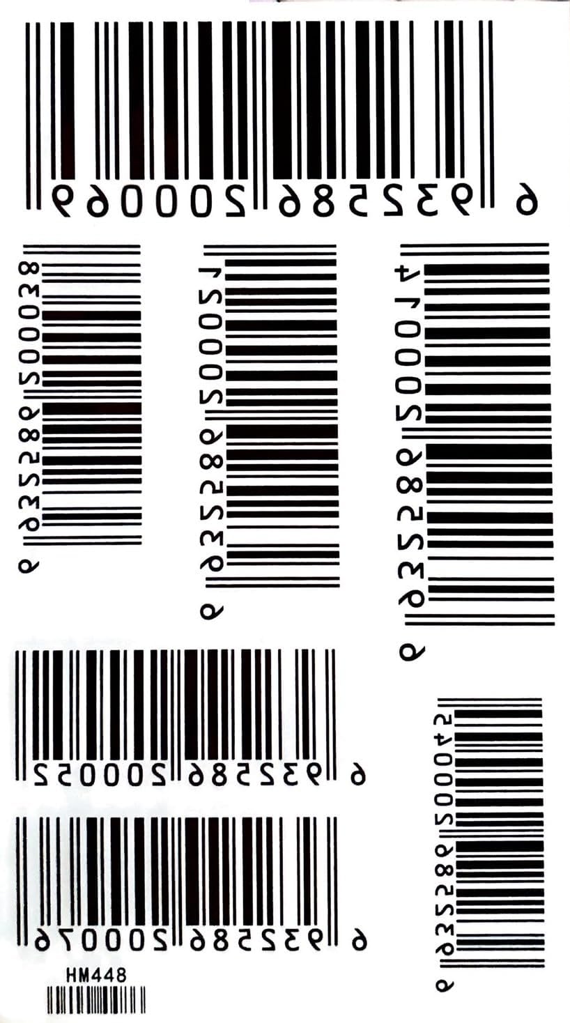HM448 Tijdelijke streepcode, tattoo, barcode, tattoo, fake tattoo