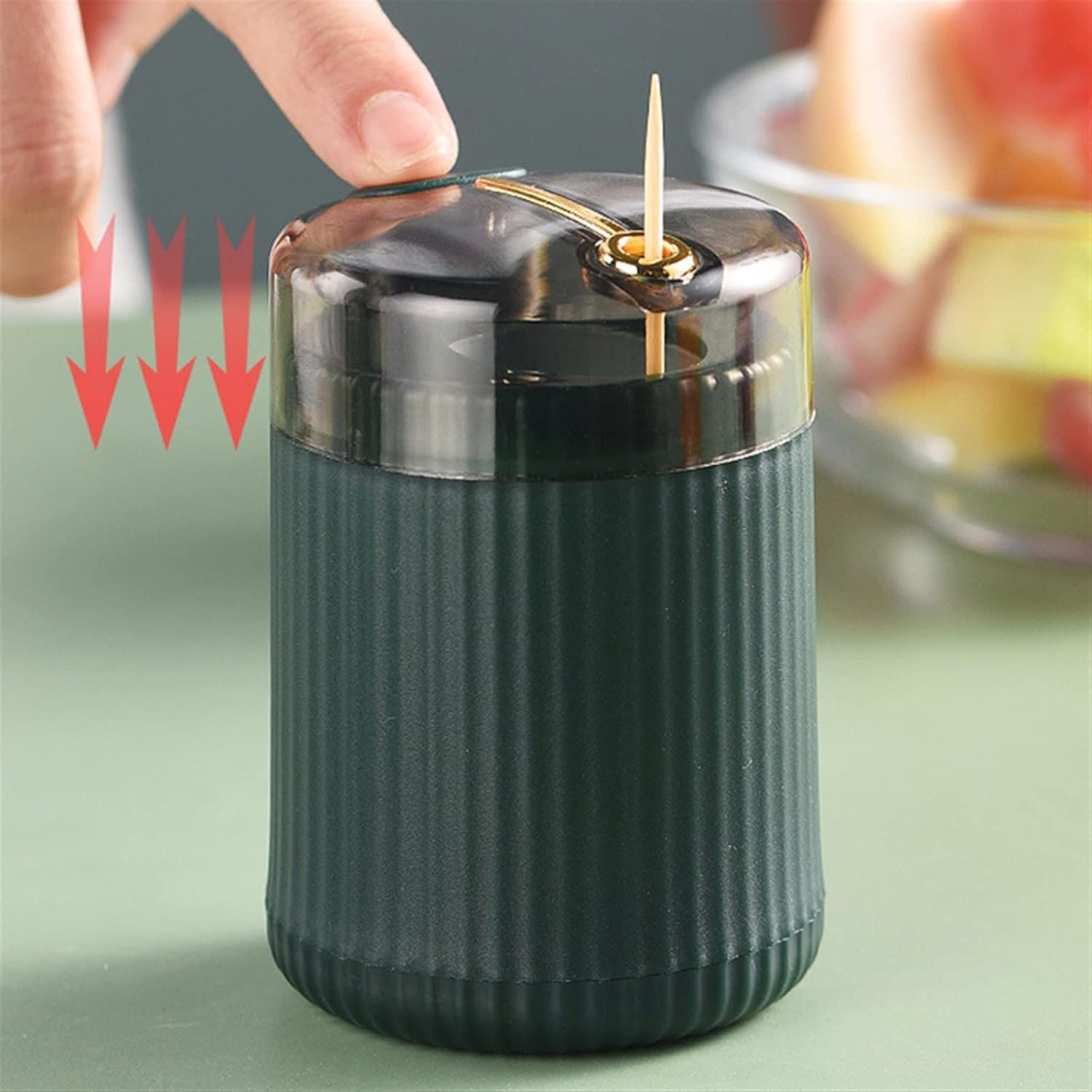Toothpick Holder Automatic Pressing Toothpick Cartridge Portable Toothpick Jar Toothpick Box Organizer
