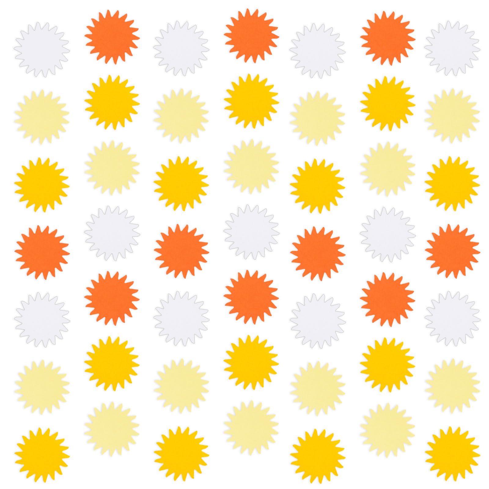 MixTeach 360 Pieces Paper Sun Cutouts Small Sun Shape Cardstock Die Cuts 2 Inch Paper Gold Sunshine Classroom Decoration for Bulletin Board Summer