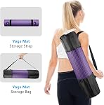 LFS Large Yoga Mat, Extra Thick and Wide (184cm x 80cm x 10mm), Double-Sided Non Slip Exercise Mats for Home Workout, Anti-Tear Yoga Mats for Pilates, Fitness, Gym, Travel With Carrying Strap 72"x 31.5" x 2/5 inch