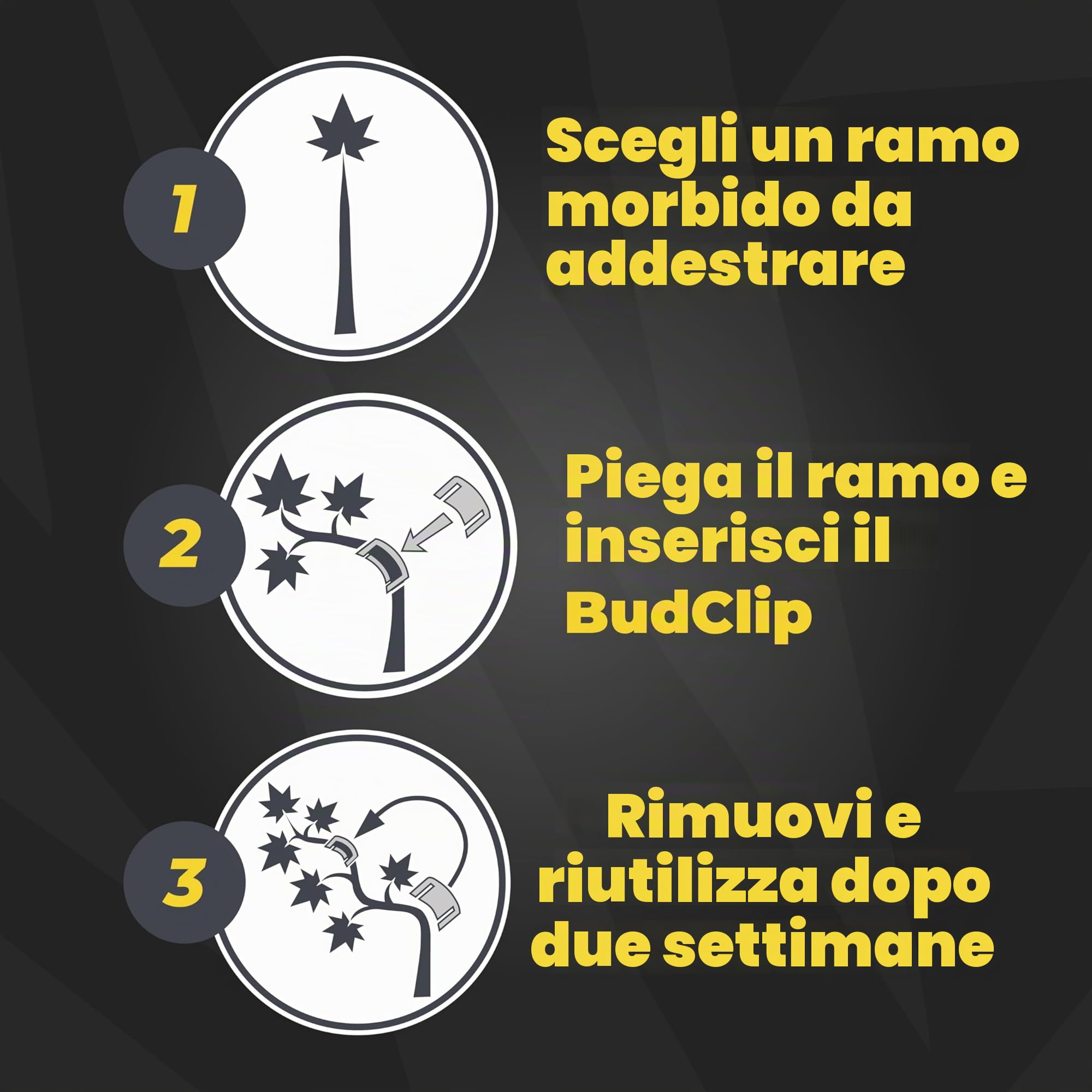 BudClips - Confezione da 20 clip LST per allenamento a basso stress, misura universale, adatte a qualsiasi ramo, realizzate in plastica riciclata al 100%, design ergonomico, non danneggiano