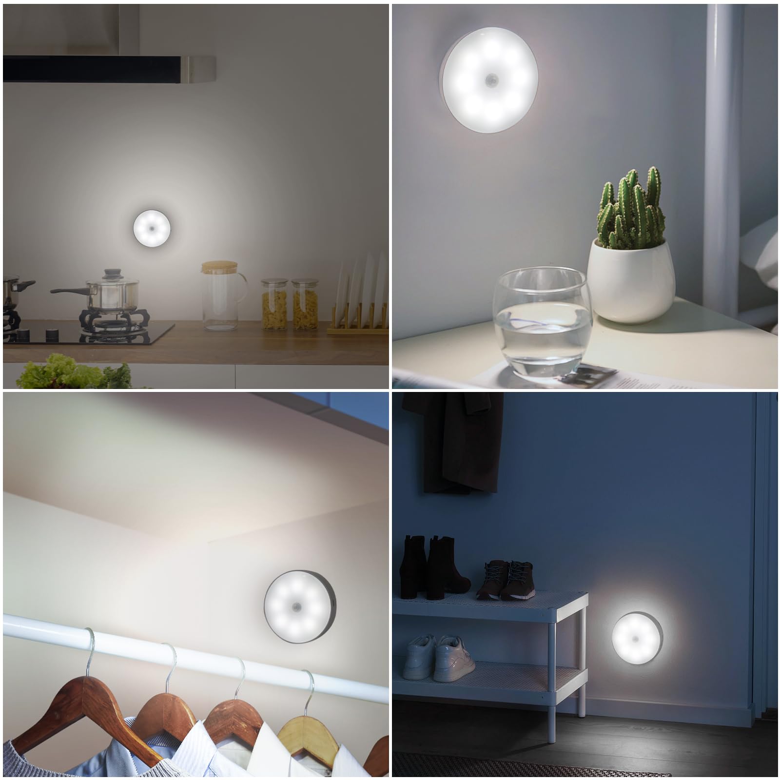 Luce LED con sensore di movimento wireless per armadio, scale