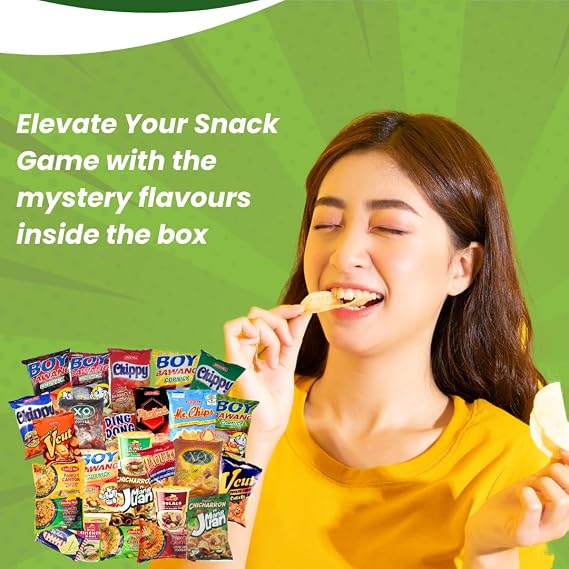 High Class Grass Filipino Snack Box - International Snack Box of 10 Authentic Philippines Food items and Filipino Flag Sticker