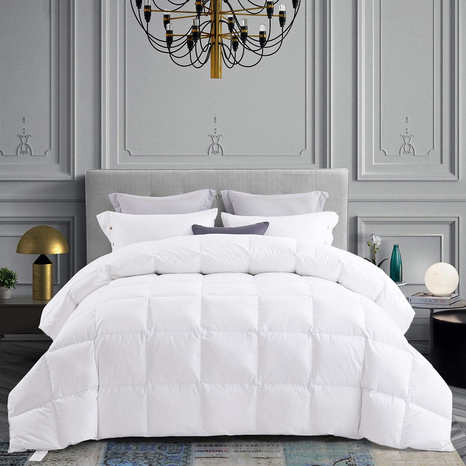HIG Oversize King Natural Down Duvet Insert White Baffle