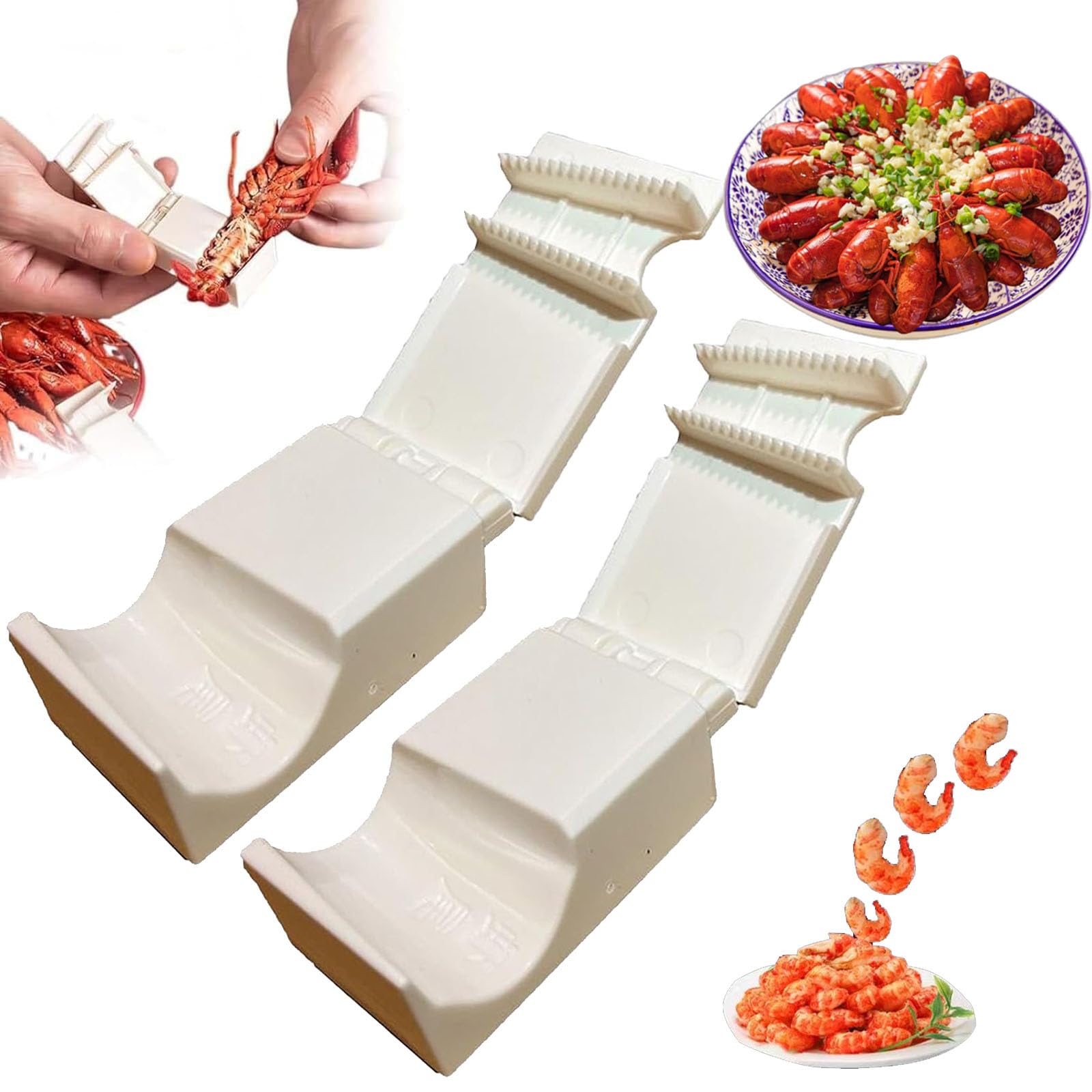 Crawfish Peeler, 2024 New Crawfish Shucker, Shrimp Peeler Crawfish Sheller Manual for Families and Restaurants Easily Remove Practical Crayfish Shelling Seafood Tool (2Pcs)
